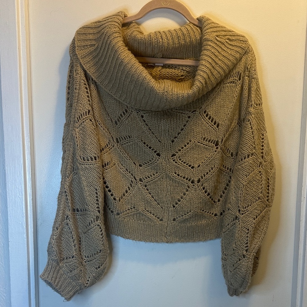 Cozy Tan Knit Sweater
